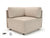 Loomis 87cm Wide Corner Unit in Cristina Marrone Ultima Faux Leather with Socket