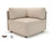 Loomis 87cm Wide Corner Unit in Cristina Marrone Ultima Faux Leather with Socket