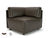 Loomis 87cm Wide Corner Unit in Cristina Marrone Ultima Faux Leather with Socket