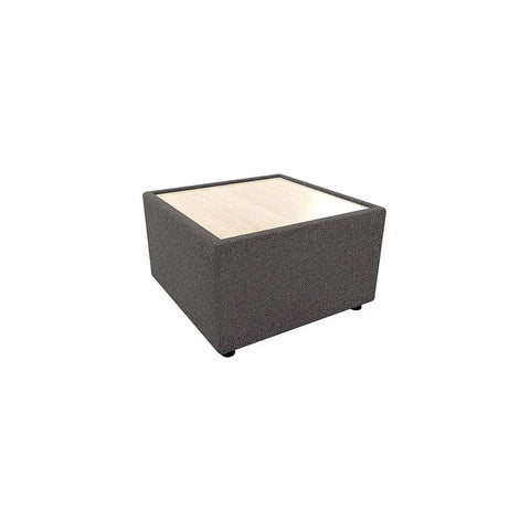 Nexus coffee Table upholstered surround with wooden top