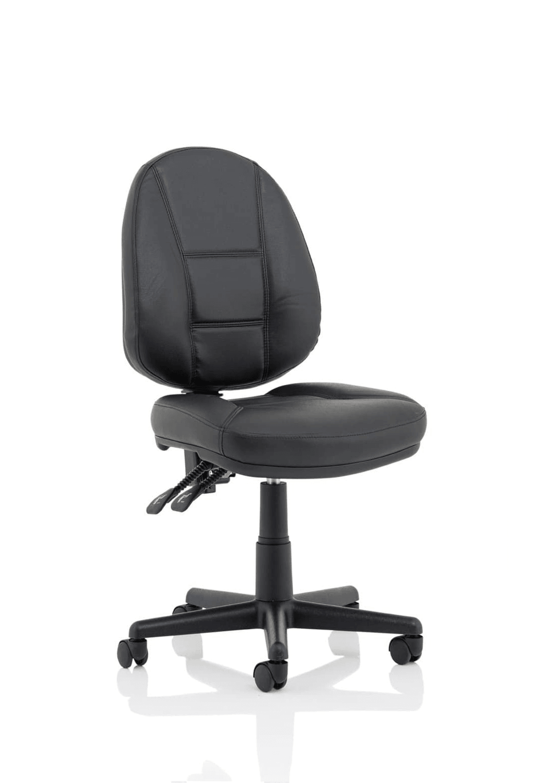 Jackson Medium Back Black Leather Task Operator Office Chair