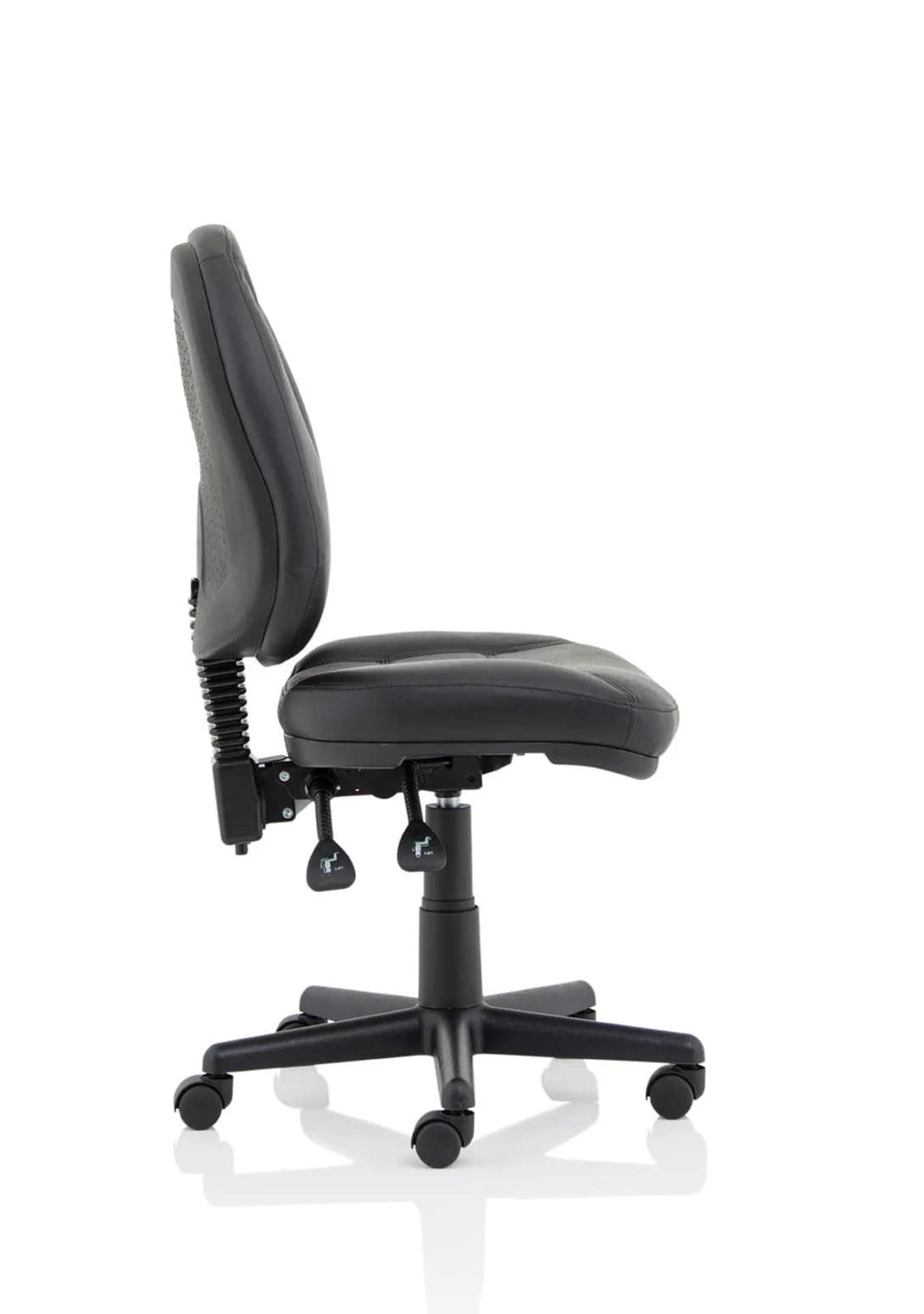 Jackson Medium Back Black Leather Task Operator Office Chair