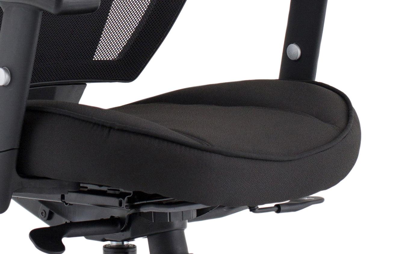 Denver High Mesh Back Black Task Operator Office Chair with Arms