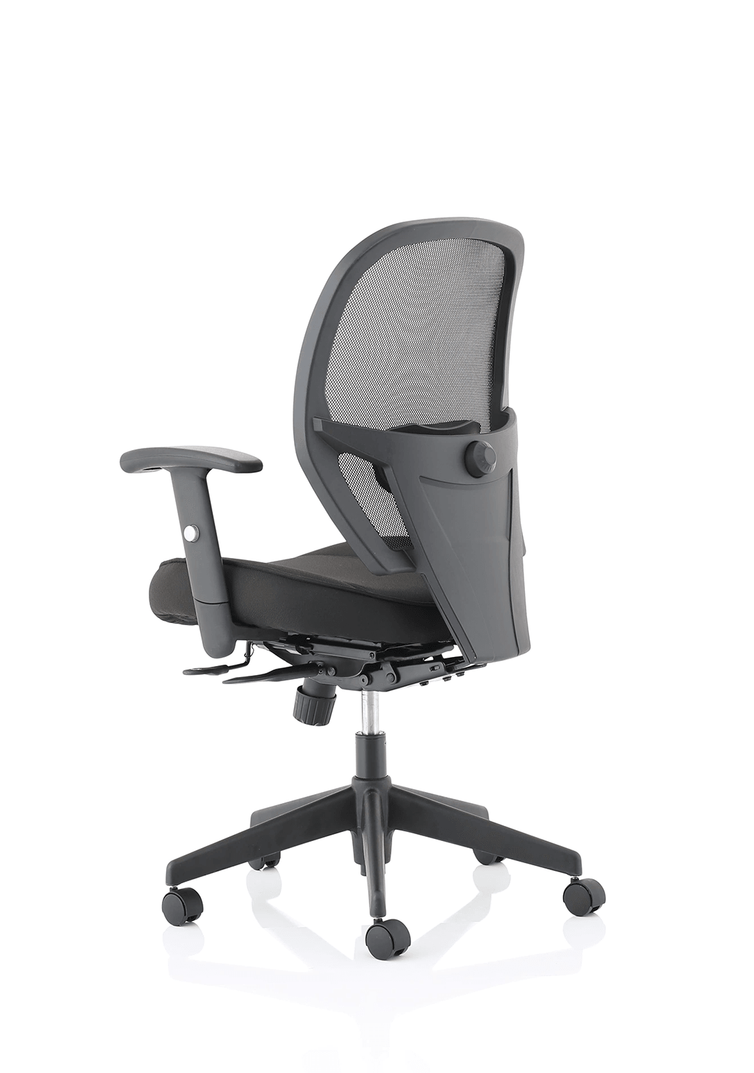 Denver High Mesh Back Black Task Operator Office Chair with Arms