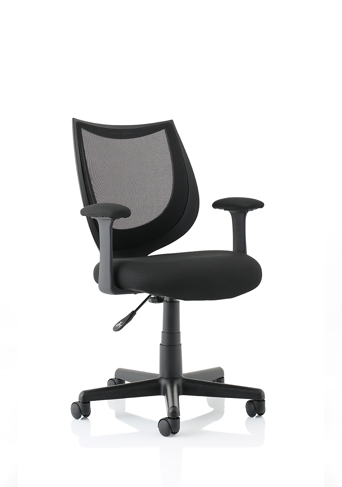 Camden Medium Back Black Mesh Task Operator Office Chair With Arms