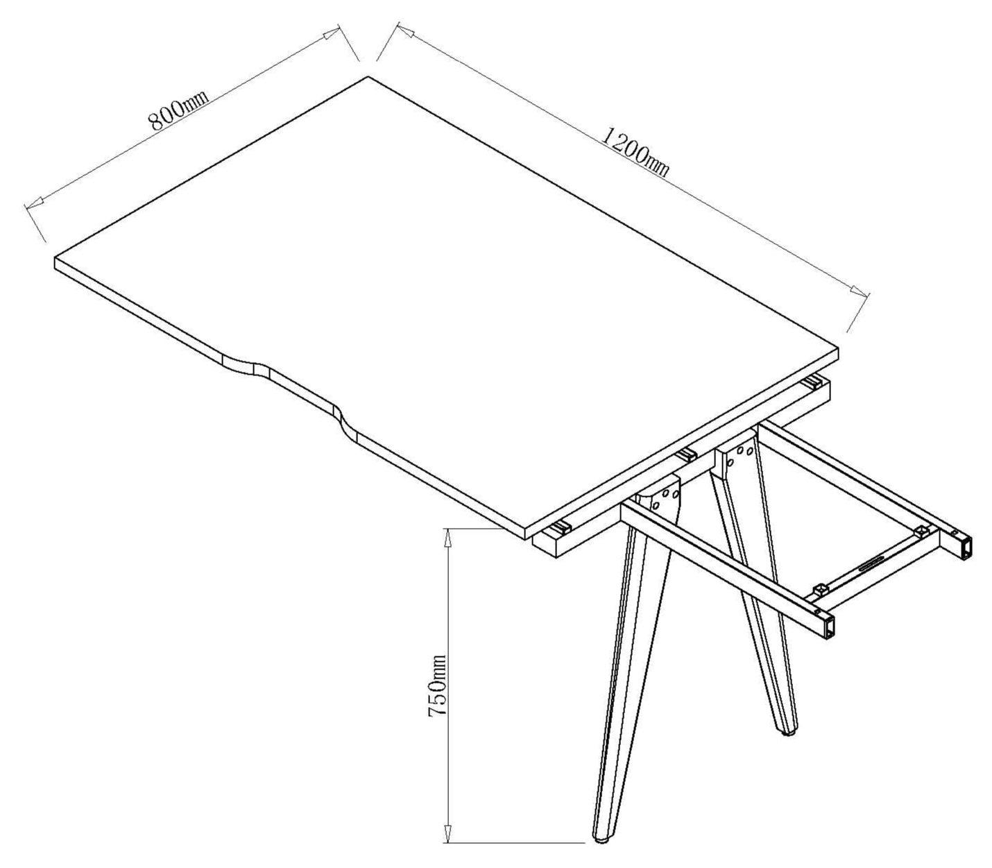 Oslo Single Row Bench Desk Extension Kit