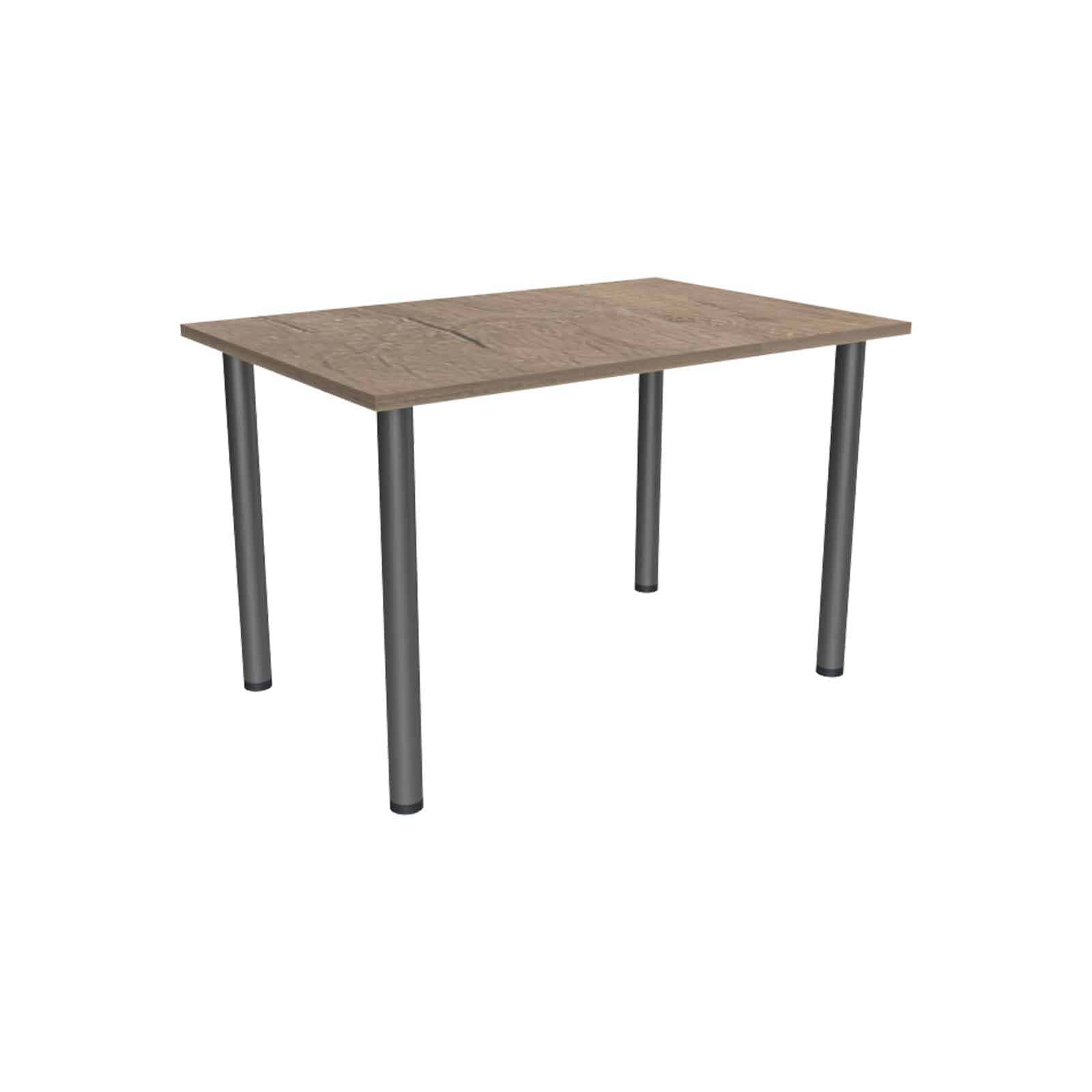 Office Tables - Silver Tubular Legs W1200 x D800 x H740mm