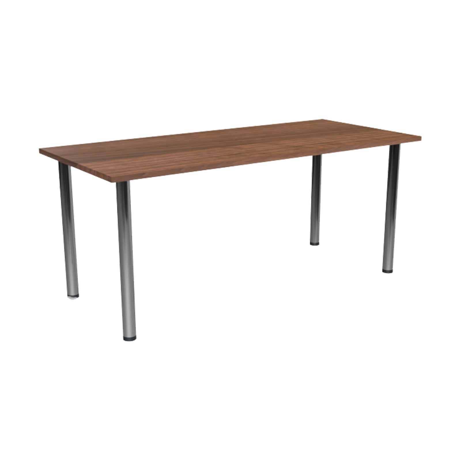 Office Tables - Silver Tubular Legs W1200 x D800 x H740mm