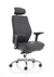 Domino High Back Black Posture Chair with Arms and Headrest