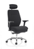 Domino High Back Black Posture Chair with Arms and Headrest