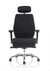 Domino High Back Black Posture Chair with Arms and Headrest