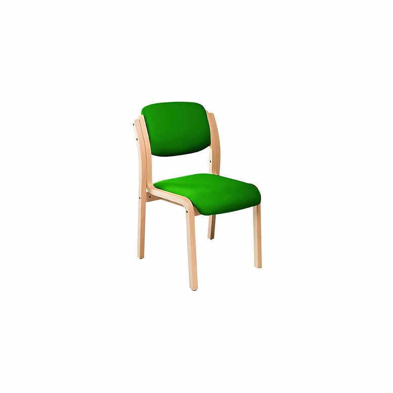 Upholstered Wooden Frame Meeting Chair without Arms