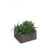 Flux modular storage single wooden planter box with plants - Grey Oak