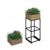 Flux modular storage single wooden planter box with plants - Kendal Oak